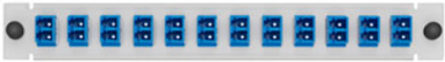 LGX 12-Pack Plate with LC Duplex Adapters, Zirconia Ceramic Sleeve, 24 Fiber