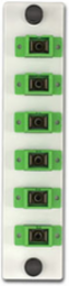 LGX 6-Pack SC Adapter Plate, Zirconia Ceramic Sleeve, 6 Fibers, White