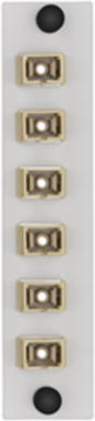 LGX 6-Pack Plate with SC Adapters, 6 Fibers, Phosphor Bronze Sleeve, Beige