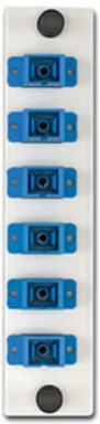 LGX 6-Pack Fiber Plate with SC Adapters, Zirconia Ceramic Sleeve, White