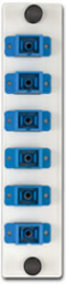LGX 6-Pack Fiber Plate with SC Adapters, Zirconia Ceramic Sleeve, White