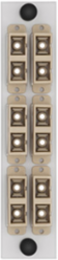 LGX 6-Pack Plate with SC Duplex Adapters, 12 Fibers, Phosphor Bronze Sleeve, Beige