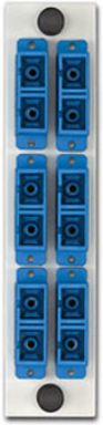 LGX 6-Pack Plate with SC Duplex Adapters, Zirconia Ceramic Sleeve, 12 Fibers
