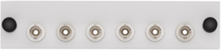LGX 6-Pack Plate with ST Adapters, Phosphor Bronze Sleeve, 6 Fibers, White