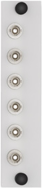 LGX 6-Pack Plate with ST Adapters, Zirconia Ceramic Sleeve, 6 Fibers, RoHS Compliant