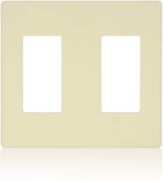 Renoir II Wallplate Two Gang Ivory Color RoHS Compliant