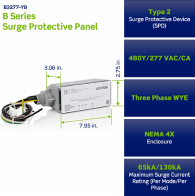 Type 2 Surge Protective Device, 480Y/277 VAC, Three Phase WYE