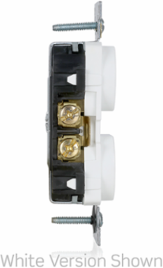 20 Amp Duplex Receptacle Outlet, Commercial Grade, Self-Grounding, NEMA 5-20R