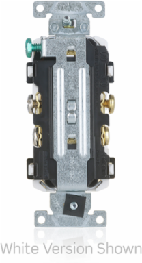 20 Amp Self-Grounding Duplex Receptacle Outlet, Commercial Grade, Light Almond