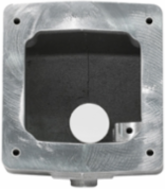Metallic Back Box for 20/30 Amp Pin & Sleeve Devices, Die Cast Aluminum, 1 Inch NPT