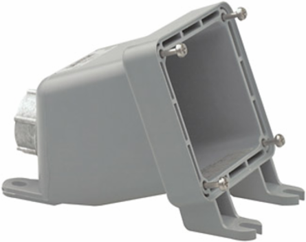 Back Box for Pin & Sleeve Inlets, 20/30 Amp, IP67 Watertight, Gray