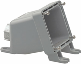 Back Box for Pin & Sleeve Inlets, 20/30 Amp, IP67 Watertight, Gray