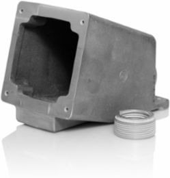 Metallic Pin & Sleeve Back Box, 60 Amp, Die Cast Aluminum, 1.5 Inch NPT