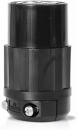 Locking Connector, 30 Amp, 250 Volt, Industrial Grade, Black
