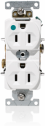 15 Amp Duplex Receptacle Outlet, Hospital Grade, Self-Grounding, PBT Polyester Blend