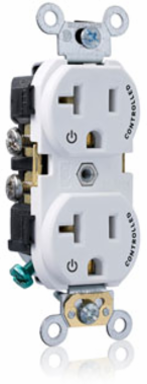 20 Amp Commercial Grade Duplex Receptacle with Self-Grounding, NEMA 5-20R