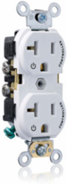 20 Amp Commercial Grade Duplex Receptacle with Self-Grounding, NEMA 5-20R