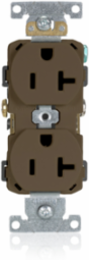 20 Amp Self-Grounding Duplex Outlet, Commercial Grade, NEMA 5-20R, 125 Volt