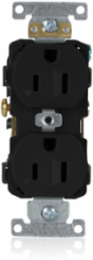 15 Amp Duplex Receptacle, Commercial Grade, Self-Grounding, NEMA 5-15R