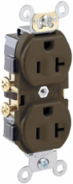 20 Amp Duplex Receptacle Outlet, Commercial Grade, Self-Grounding, NEMA 5-20R, 125 Volt