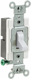 15 Amp Single-Pole Toggle Switch, Quiet, 120/277 VAC, Commercial Specification Grade
