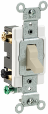 15 Amp Double-Pole Toggle Switch, Quiet, Commercial Grade, 120/277 Volt