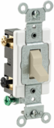 15 Amp Double-Pole Toggle Switch, Quiet, Commercial Grade, 120/277 Volt