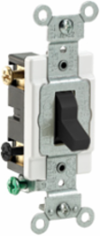 20 Amp Double-Pole Toggle Switch, 120/277 Volt, Heavy Duty, Black