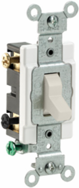 20 Amp Double-Pole Toggle Switch, 120/277V, Light Almond, Commercial Grade