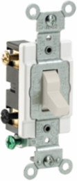 20 Amp Double-Pole Toggle Switch, 120/277V, Light Almond, Commercial Grade