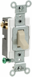 20 Amp 3-Way Toggle Switch, Commercial Spec Grade, 120/277 VAC