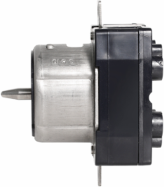 50 Amp Locking Flush Mount Receptacle, 125/250 Volt, Rugged Nylon Construction