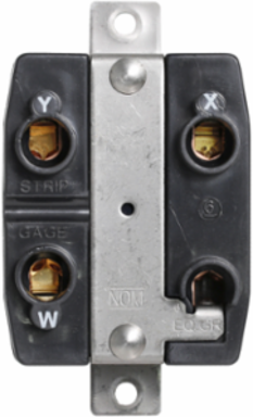 50 Amp Locking Flush Mount Receptacle, 125/250 Volt, Rugged Nylon Construction