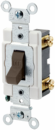 15 Amp Toggle Single-Pole Quiet Switch, 120/277 VAC, Commercial Grade, Brown