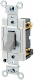 20 Amp 3-Way Toggle Switch, Commercial Spec Grade, Gray, 120/277 Volt
