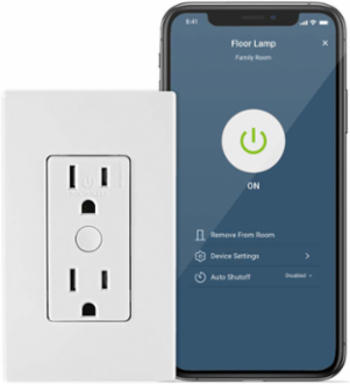 Decora Smart Wi-Fi Outlet, 15A Tamper-Resistant, 120 VAC