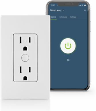 Decora Smart Wi-Fi Outlet, 15A Tamper-Resistant, 120 VAC