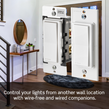 Decora Smart Wi-Fi Switch, 15A Load Rating, Requires Neutral Wire, Compatible with Voice Assistants