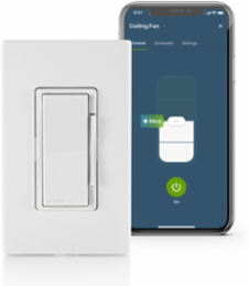 Decora Smart Wi-Fi Fan Speed Controller, 1.5A Load, Neutral Wire Required