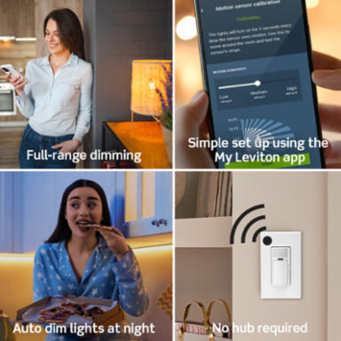 Decora Smart Motion Sensing Dimmer Switch, Wi-Fi, 300W LED, 450W Incandescent