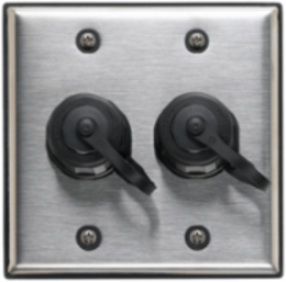 DURAPORT™ Industrial Outlet Kit, Dual Gang, 2-Port, IP67 Rated