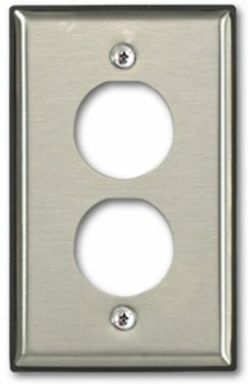 Single-Gang Stainless Steel DURAPORTTM Wallplate, IP67, 2-Port