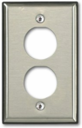 Single-Gang Stainless Steel DURAPORTTM Wallplate, IP67, 2-Port