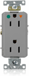 Decora Plus 15 Amp Heavy-Duty Hospital Grade Duplex Receptacle, Self-Grounding