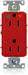 Decora Plus 15 Amp Duplex Receptacle, Heavy-Duty Hospital Grade, Red