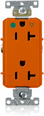 20 Amp Decora Plus Hospital Grade Duplex Receptacle, Self-Grounding, 125 Volt
