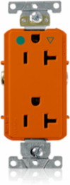 20 Amp Decora Plus Hospital Grade Duplex Receptacle, Self-Grounding, 125 Volt