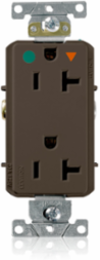 20 Amp Decora Plus Isolated Ground Duplex Outlet, Heavy-Duty Hospital Grade, Brown