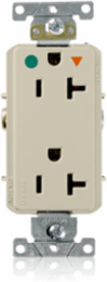 20 Amp Duplex Receptacle Outlet, Hospital Grade, Self-Grounding, 125 Volt