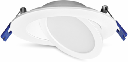Adjustable Slim Downlight with Selectable CCT, 4-inch Round Aperture